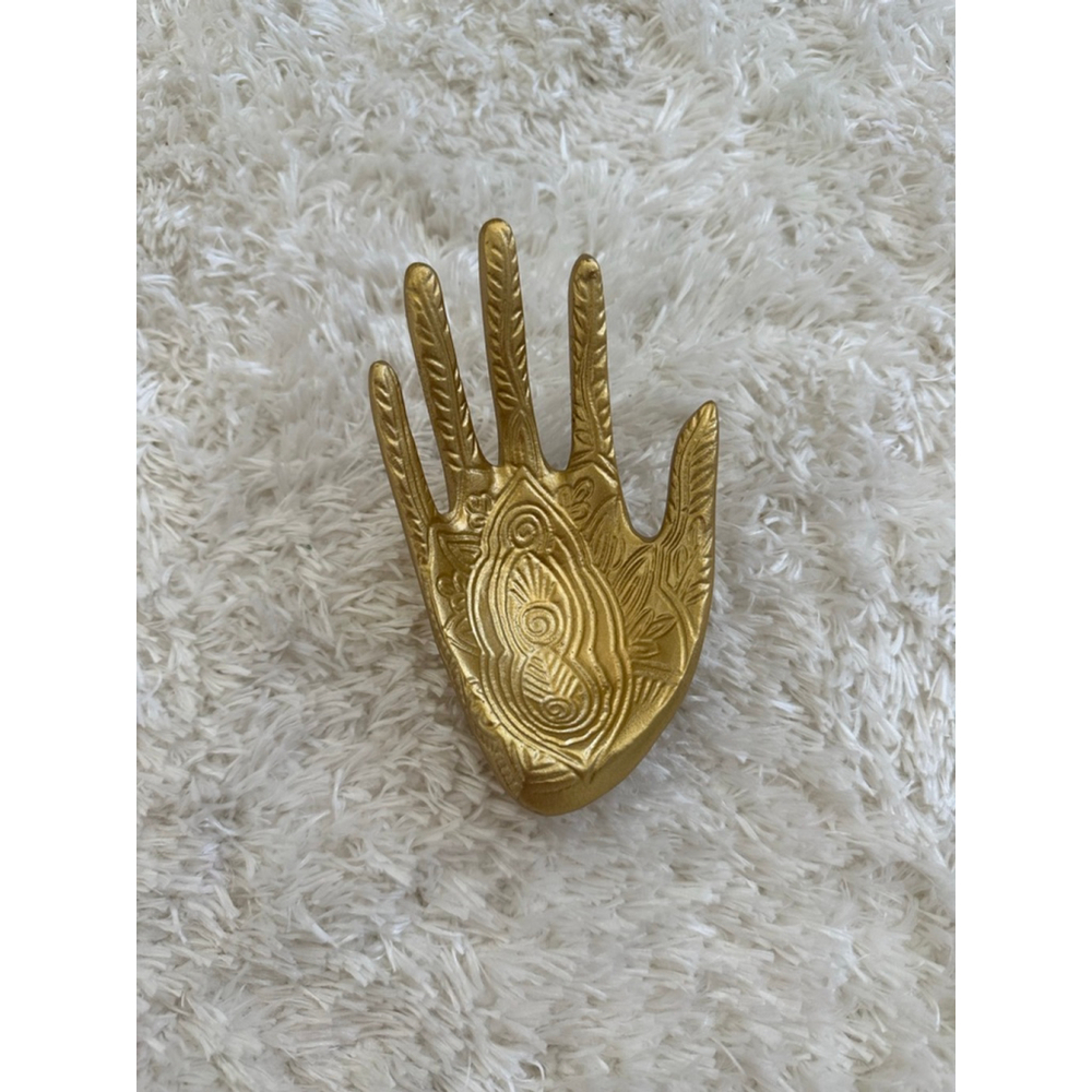Gold Hand Jewelry or Key Holder Bowl Decor - Picture 2 of 4